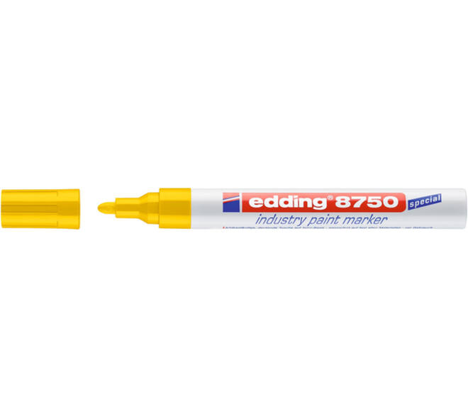 Paintmarker edding 8750 industrie 2-4mm geel