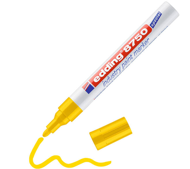 Paintmarker edding 8750 industrie 2-4mm geel