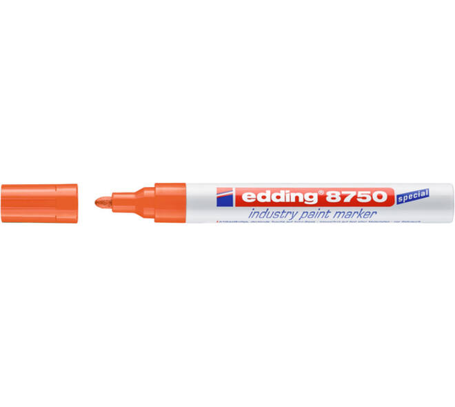 Paintmarker edding 8750 industrie 2-4mm oranje