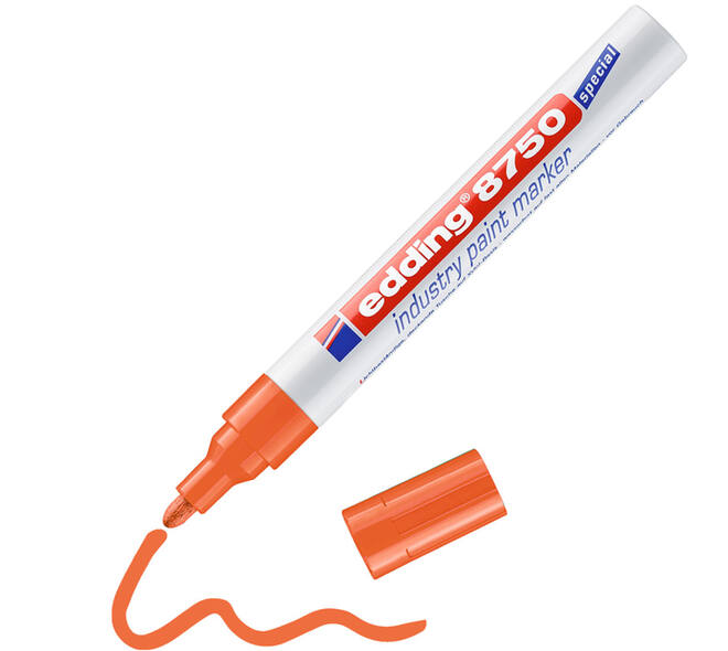 Paintmarker edding 8750 industrie 2-4mm oranje