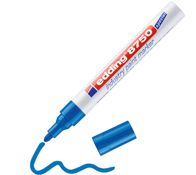 Paintmarker edding 8750 industrie 2-4mm blauw