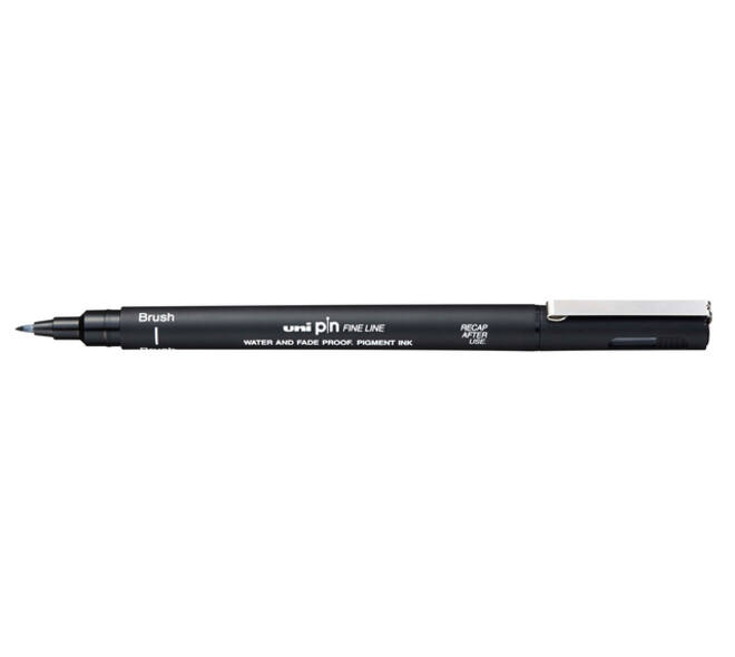 Fineliner Uni-ball Pin brush fijn zwart