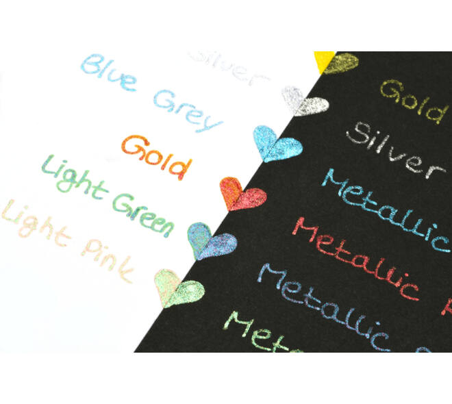 Gelschrijver Pentel K110 Dual medium metallic assorti 8 kleuren