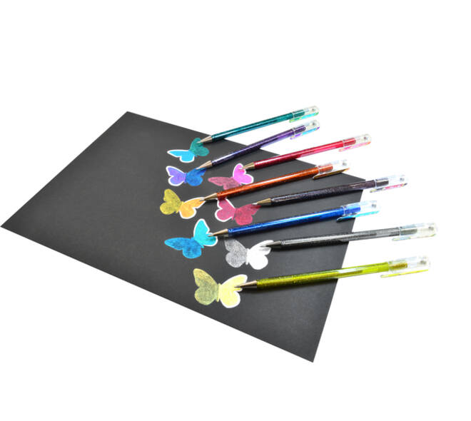 Gelschrijver Pentel K110 Dual medium metallic assorti 8 kleuren