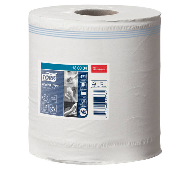 Poetspapier Tork M2 Premium 1-laags 165m wit 130034