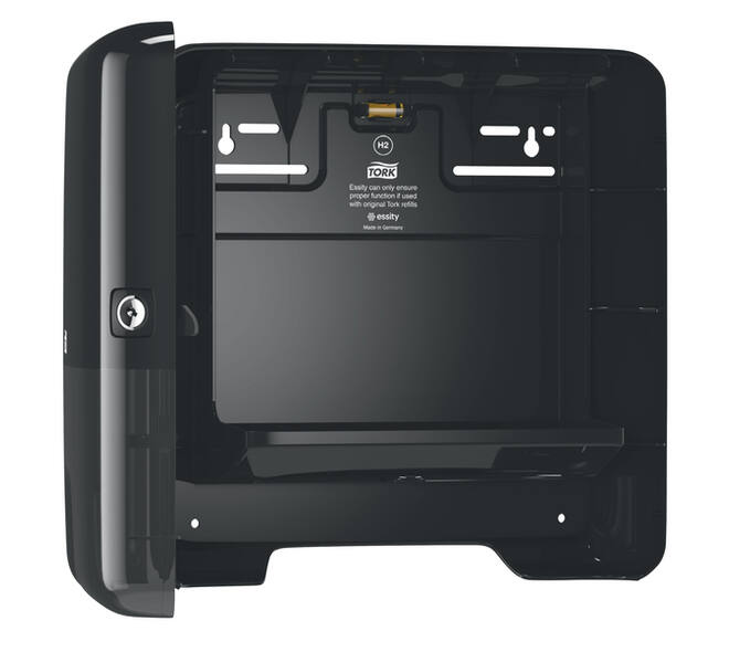 Handdoekdispenser Tork H2 Elevation Xpress klein zwart 552108