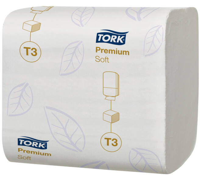 Toiletpapier Tork T3 Premium gevouwen 2-laags 110x190mm wit 114273