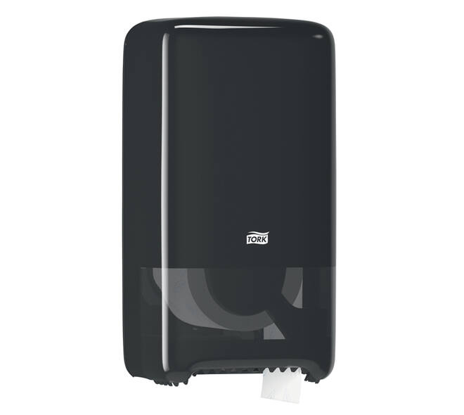 Toiletpapierdispenser Tork T6 Elevation medium duo zwart 557508