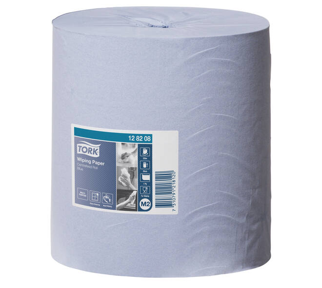 Poetspapier Tork M2 Advanced 1-laags 320m blauw 128208