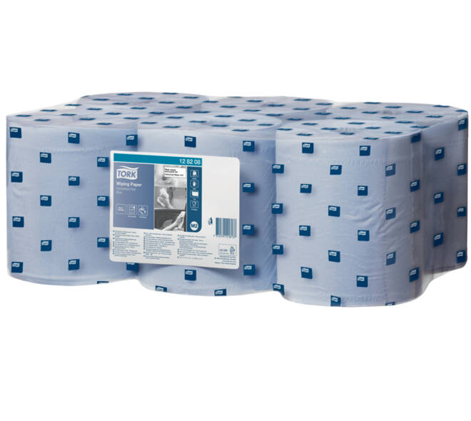 Poetspapier Tork M2 Advanced 1-laags 320m blauw 128208
