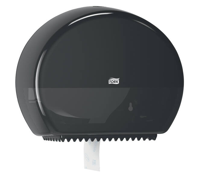 Toiletpapierdispenser Tork T2 Elevation jumbo klein zwart 555008