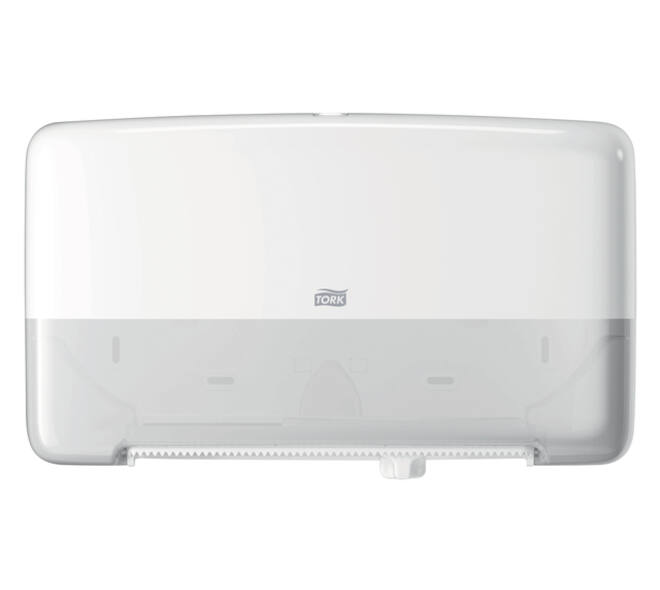 Toiletpapierdispenser Tork T2 Elevation jumbo klein duo wit 555500