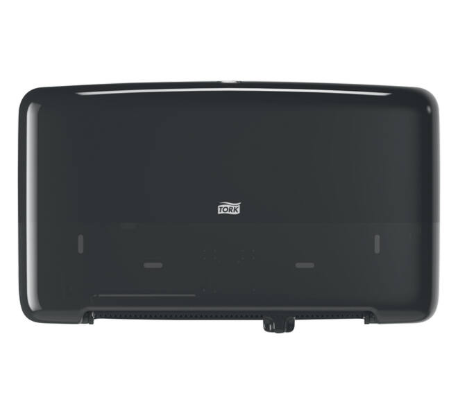 Toiletpapierdispenser Tork T2 Elevation jumbo klein duo zwart 555508