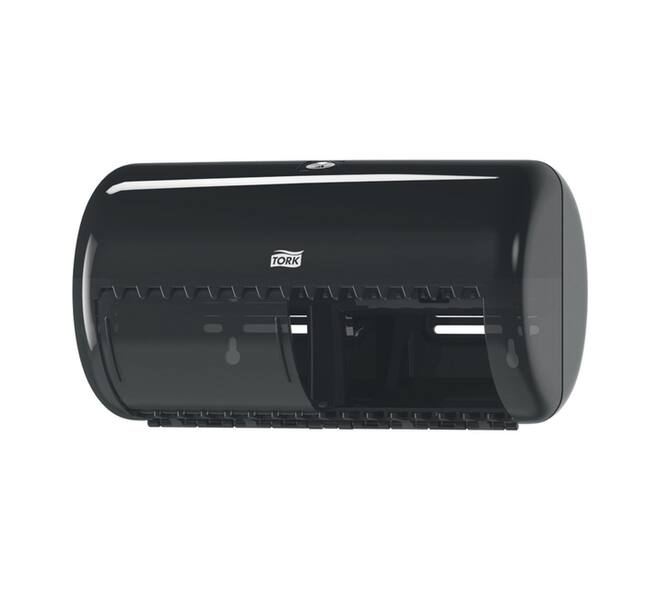 Toiletpapierdispenser Tork T4 Elevation duo zwart 557008