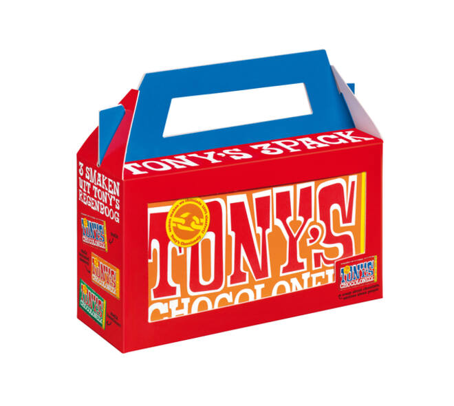 Chocolade Tony's Chocolonely  Rainbowpack Classic 3 repen à 180gr