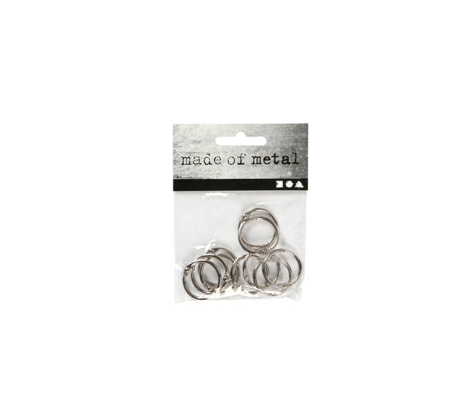 Boekbindersring Creativ Company 19mm zilver 10 stuks