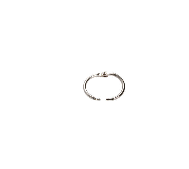 Boekbindersring Creativ Company 19mm zilver 10 stuks