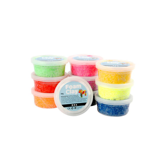 Klei Foam Clay basic 10 x 35gr 10 kleuren