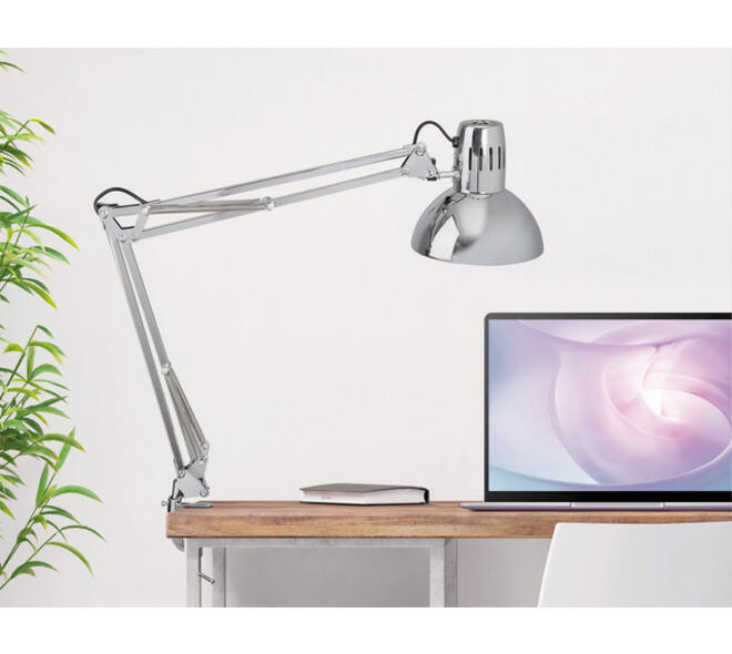 Bureaulamp MAUL Study met tafelklem chroom excl. LED lamp