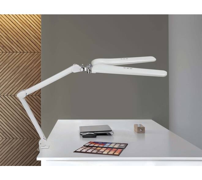 Werkpleklamp MAUL Craft duo LED tafelklem dimbaar wit