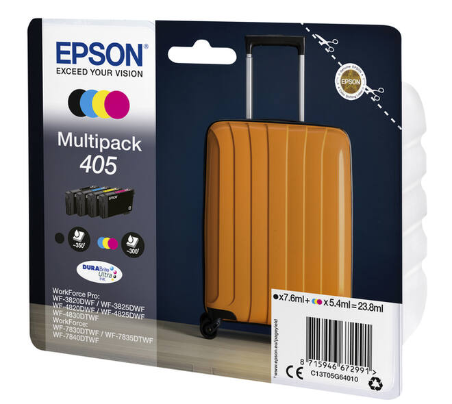 Inktcartridge Epson 405 T05G64 zwart + 3 kleuren