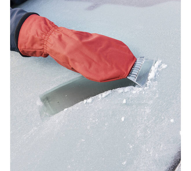 IJskrabber ProPlus met fleece handschoen assorti