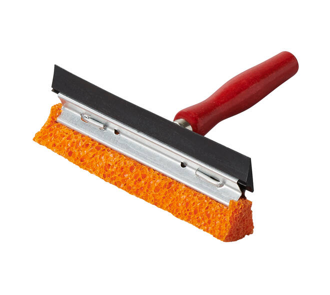 Raamtrekker ProPlus met houten steel 145mm rood