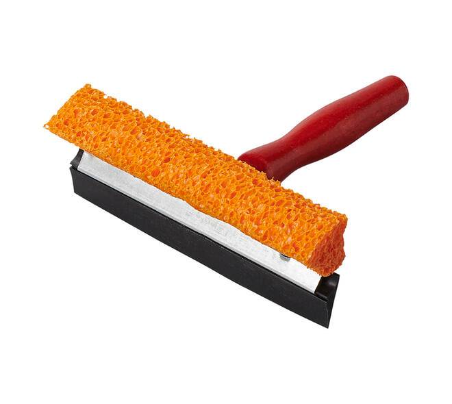 Raamtrekker ProPlus met houten steel 145mm rood
