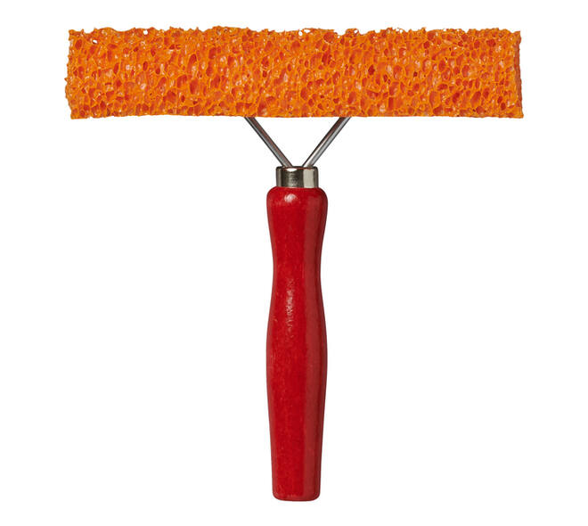 Raamtrekker ProPlus met houten steel 145mm rood