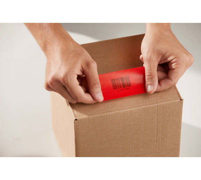 Etiket Dymo LabelWriter naamkaart 54x101mm 1 rol á 220 stuks rood