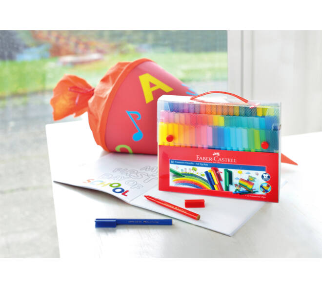 Kleurstiften Faber-Castell Connector assorti cadeauset à 80 stuks