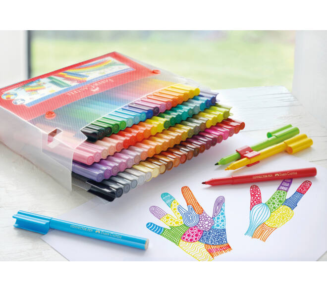 Kleurstiften Faber-Castell Connector assorti cadeauset à 80 stuks
