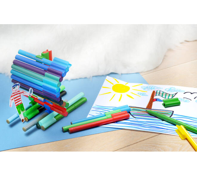 Kleurstiften Faber-Castell Connector assorti cadeauset à 80 stuks