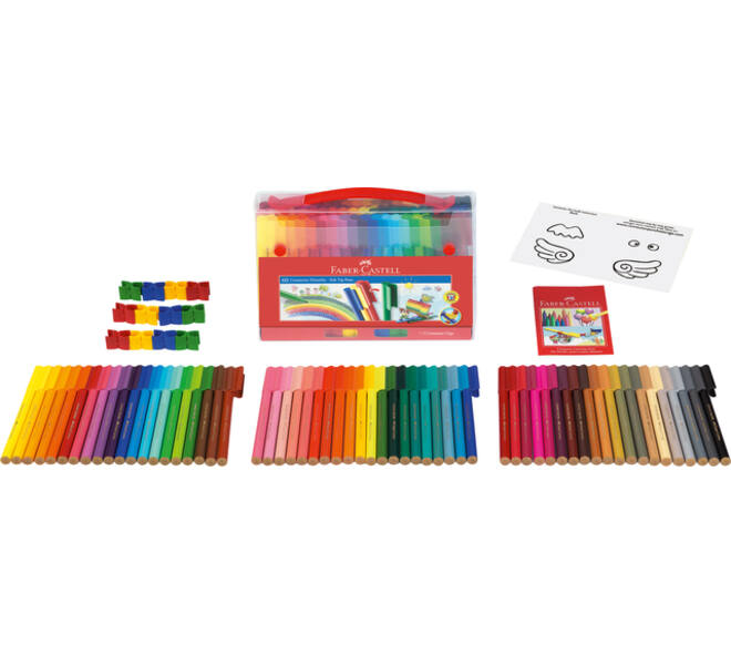 Kleurstiften Faber-Castell Connector assorti koffer à 60 stuks