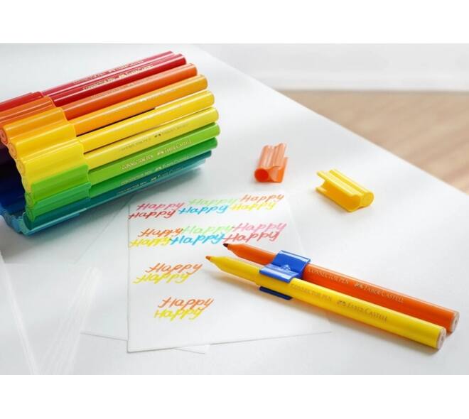 Kleurstiften Faber-Castell Connector assorti koffer à 60 stuks