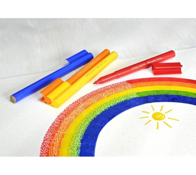 Kleurstiften Faber-Castell Connector assorti koffer à 60 stuks