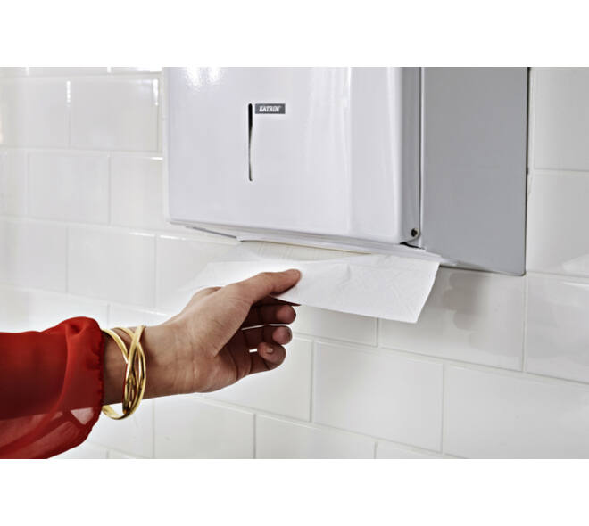 Handdoekdispenser Katrin medium wit 988113