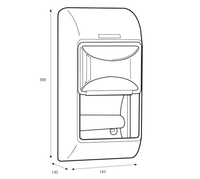 Toiletpapierdispenser Katrin duo wit 92384