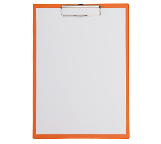 Klembord MAUL A4 staand PVC neon oranje