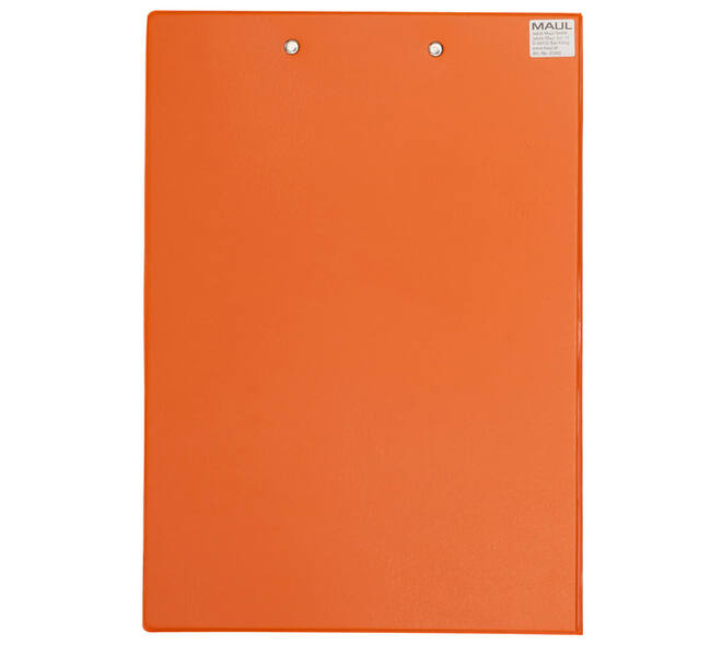 Klembordmap MAUL A4 staand met penlus PVC neon oranje