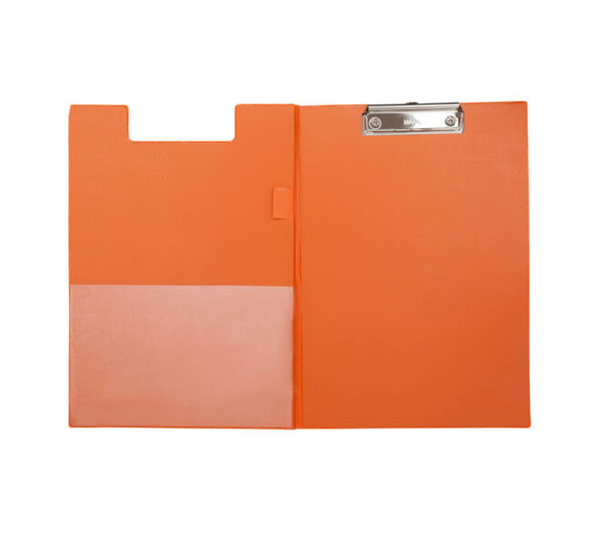Klembordmap MAUL A4 staand met penlus PVC neon oranje