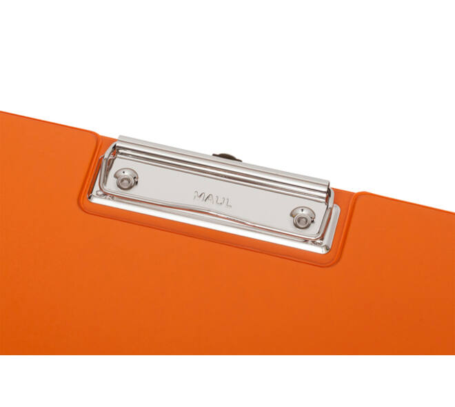Klembordmap MAUL A4 staand met penlus PVC neon oranje