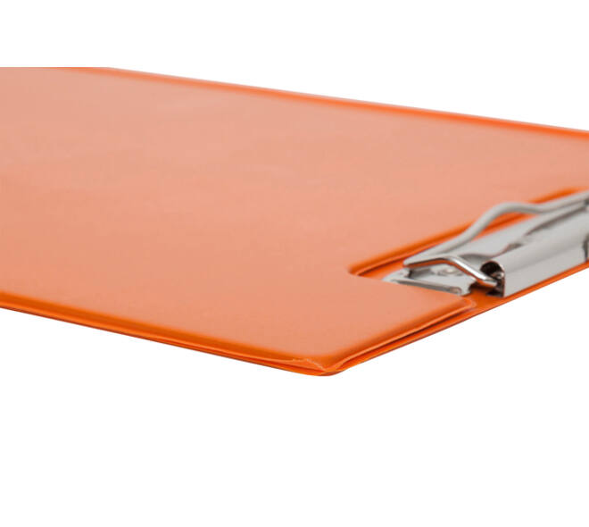 Klembordmap MAUL A4 staand met penlus PVC neon oranje