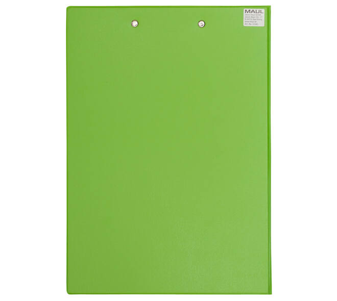 Klembordmap MAUL A4 staand met penlus PVC neon groen