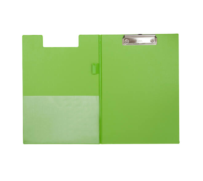 Klembordmap MAUL A4 staand met penlus PVC neon groen
