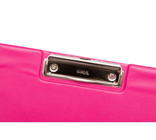 Klembordmap MAUL A4 staand met penlus PVC neon roze