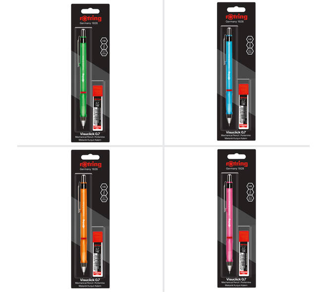 Vulpotlood rOtring Visuclick 2B 0.7mm assorti