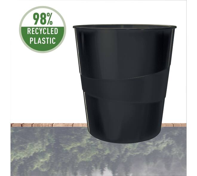 Papierbak Leitz Recycle range 15liter zwart