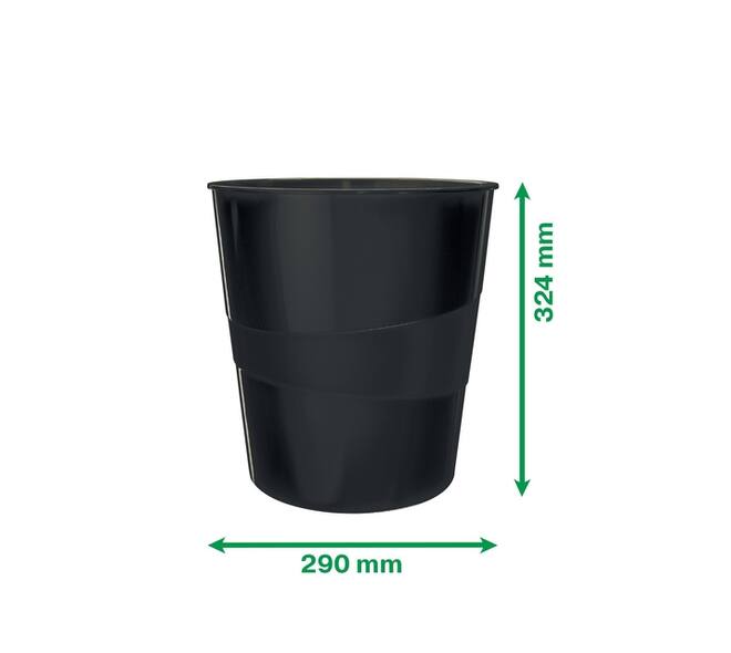 Papierbak Leitz Recycle range 15liter zwart