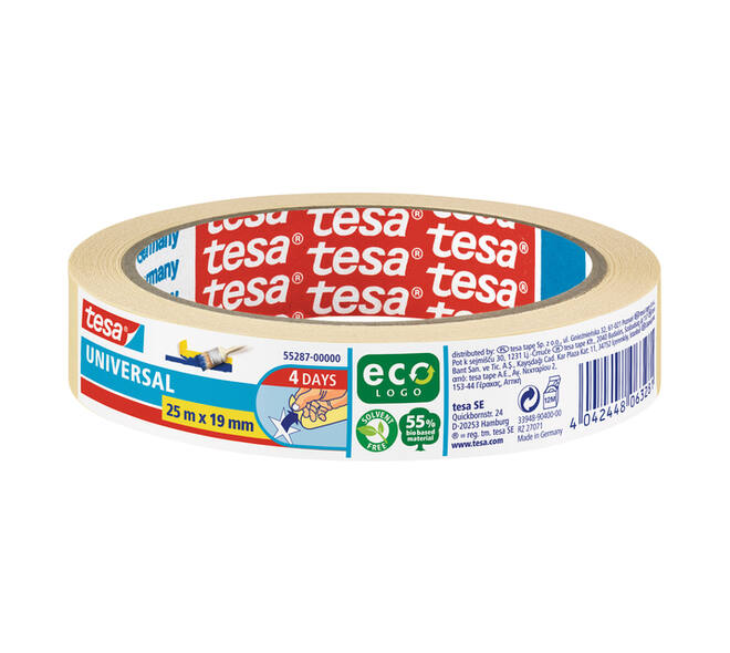 Afplaktape tesa®  Economy 25mx19mm geel